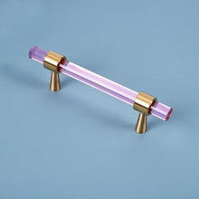 将图片加载到图库查看器,Nordic Modern Wardrobe Dresser Drawer Pull Cabinet Door Handle Knobs Cabinet Handle Pure Copper Double Hole Crystal Handle Brass Walnut Kitchen Wardrobe Cabinet Hardware Pull Handle Adjustable Hole