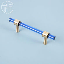 将图片加载到图库查看器,Nordic Modern Wardrobe Dresser Drawer Pull Cabinet Door Handle Knobs Cabinet Handle Pure Copper Double Hole Crystal Handle Brass Walnut Kitchen Wardrobe Cabinet Hardware Pull Handle Adjustable Hole