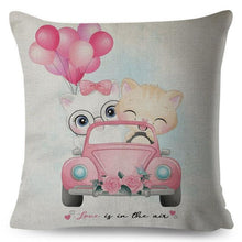 Load image into Gallery viewer, Nordic Style Pillow Cover Cute Cartoon Animal Drive Dinosaur Car Polyester Cotton Cushion Cover For Sofa Home Kids Room Throw Pillow Case Cover Dinosaur Cartoon Gray Soft Pillow Case For Decorative Bedroom Livingroom Sofa Farm House Cushion Covers
