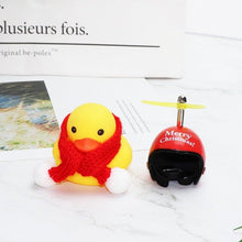 Load image into Gallery viewer, Normal Airscrew Helmet Standing Duck Broken Wind Small Yellow Duck Bike Motor Riding Cycling Lights Bicycle Accessories Rubber Yellow Duck Toy Bike Ornaments Yellow Duck With Proper Helmet Cool Decorations