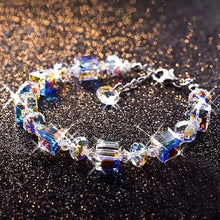 Load image into Gallery viewer, Northern Lights Artificial Crystal Bracelet 7"+ 2" Extension Chain