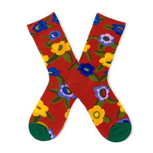 将图片加载到图库查看器,Novelty Happy Funny Women Graphic Short Socks Socks Combed Out Of Pure Cotton Art Abstract Oil Painting Socks French Style Crew Socks For Men And Women