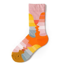 将图片加载到图库查看器,Novelty Happy Funny Women Graphic Short Socks Socks Combed Out Of Pure Cotton Art Abstract Oil Painting Socks French Style Crew Socks For Men And Women