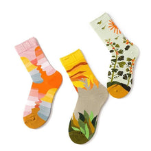将图片加载到图库查看器,Novelty Happy Funny Women Graphic Short Socks Socks Combed Out Of Pure Cotton Art Abstract Oil Painting Socks French Style Crew Socks For Men And Women