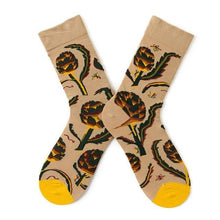 将图片加载到图库查看器,Novelty Happy Funny Women Graphic Short Socks Socks Combed Out Of Pure Cotton Art Abstract Oil Painting Socks French Style Crew Socks For Men And Women