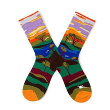 将图片加载到图库查看器,Novelty Happy Funny Women Graphic Short Socks Socks Combed Out Of Pure Cotton Art Abstract Oil Painting Socks French Style Crew Socks For Men And Women
