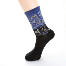 将图片加载到图库查看器,Novelty Happy Funny Women Graphic Short Socks Socks Combed Out Of Pure Cotton Art Abstract Oil Painting Socks French Style Crew Socks For Men And Women