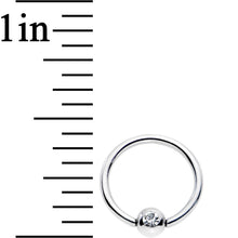 Load image into Gallery viewer, 20G 5/16 Clear CZ Gem Steel 3mm Ball BCR Captive Ring