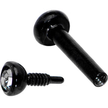 将图片加载到图库查看器,Clear 2mm Gem Black Internally Threaded Cartilage Earring