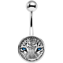 将图片加载到图库查看器,Black White Leopard Eyes Belly Ring