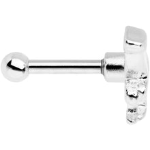 Load image into Gallery viewer, 16G 1/4 Silver Tone Dangerous Dinosaur Tragus Cartilage Earring