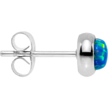 Load image into Gallery viewer, Green Synthetic Opal 316L Surgical Steel Stud Earrings