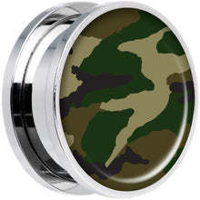 Load image into Gallery viewer, Woodland Camo Print Steel Screw Fit Plug Set 20mm