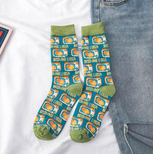 Load image into Gallery viewer, Occident Fashion Colorful Print Socks Women with Mushroom Spring Woman Socks Breathable Cotton Socks For Women
