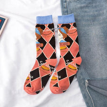 Load image into Gallery viewer, Occident Fashion Colorful Print Socks Women with Mushroom Spring Woman Socks Breathable Cotton Socks For Women