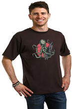 将图片加载到图库查看器,Octopus Men's Bamboo Viscose/Organic Cotton Short Sleeve Graphic T-Shirt