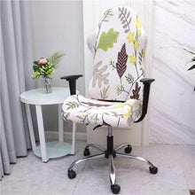 Load image into Gallery viewer, Office Computer Gaming Chair Covers Stretch Spandex Armchair Gamer Seat Cover Printed Household Racing Desk Rotating Slipcovers Soft Fit Universal Desk Rotating Chair Slipcovers, Removable Washable Anti-Dust Spandex Chair Protector Cover With Zipper