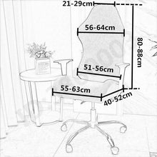 Load image into Gallery viewer, Office Computer Gaming Chair Covers Stretch Spandex Armchair Gamer Seat Cover Printed Household Racing Desk Rotating Slipcovers Soft Fit Universal Desk Rotating Chair Slipcovers, Removable Washable Anti-Dust Spandex Chair Protector Cover With Zipper