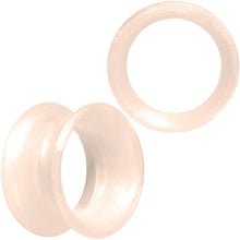 Load image into Gallery viewer, Thin Flexible Peach Silicone Tunnel Plug Set 11mm to 25mm