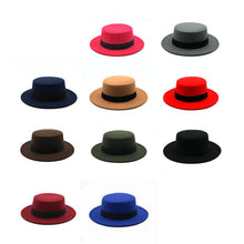 Load image into Gallery viewer, One Size Winter Autumn Cotton Women Men Fedoras Lady Retro Wide Brim Hat Belt Fedora Hat Top Lightweight Caps Everyday Wear Hats Summer Sun Hat