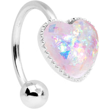 Load image into Gallery viewer, White Faux Opal Sacred Heart Non Pierced Ear Cuff