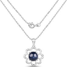 Load image into Gallery viewer, 4.65 Carat Genuine Blue Sapphire .925 Sterling Silver Pendant