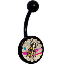 将图片加载到图库查看器,Newsprint Beetle Bug Black Belly Ring