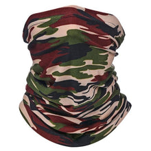 Load image into Gallery viewer, Outdoor Balaclava Bandana Uv Biker Cover Scarf Seamless Magic Headband Camouflage Neck Gaiter Face Cover Headwear Scarf Uniesx Men Women Bandanas Polyester Breathable Windproof Anti UV Neck Cover Camping Hiking Climbing Face Mask Headband