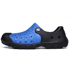 将图片加载到图库查看器,Outdoor Men Sandals Summer Hole Shoes Rubber Clogs Men Garden Shoes Black Beach Sandals Slippers Breathable Lightweight Sandals Unisex Beach Quick Drying Sandals Couple Outdoor Slippers