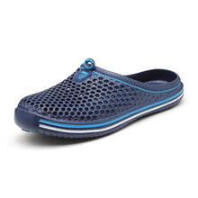 将图片加载到图库查看器,Outdoor Men Sandals Summer Hole Shoes Rubber Clogs Men Garden Shoes Black Beach Sandals Slippers Breathable Lightweight Sandals Unisex Beach Quick Drying Sandals Couple Outdoor Slippers