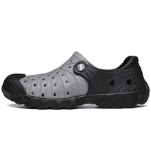 将图片加载到图库查看器,Outdoor Men Sandals Summer Hole Shoes Rubber Clogs Men Garden Shoes Black Beach Sandals Slippers Breathable Lightweight Sandals Unisex Beach Quick Drying Sandals Couple Outdoor Slippers