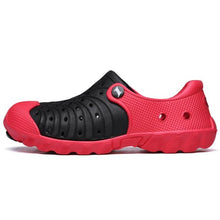 将图片加载到图库查看器,Outdoor Men Sandals Summer Hole Shoes Rubber Clogs Men Garden Shoes Black Beach Sandals Slippers Breathable Lightweight Sandals Unisex Beach Quick Drying Sandals Couple Outdoor Slippers