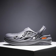 将图片加载到图库查看器,Outdoor Men Sandals Summer Hole Shoes Rubber Clogs Men Garden Shoes Black Beach Sandals Slippers Breathable Lightweight Sandals Unisex Beach Quick Drying Sandals Couple Outdoor Slippers