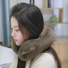 将图片加载到图库查看器,Outdoor Neck Support Pillow Headrest Travel Folding Slow Rebound Journey Trip Cushion Memory Foam Travel Pillow Neck Pillow, Ideal for Airplane Travel Comfortable Lightweight Improved Support Design Machine Washable Cover Must Have Travel Accessories