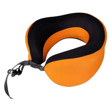 将图片加载到图库查看器,Outdoor Neck Support Pillow Headrest Travel Folding Slow Rebound Journey Trip Cushion Memory Foam Travel Pillow Neck Pillow, Ideal for Airplane Travel Comfortable Lightweight Improved Support Design Machine Washable Cover Must Have Travel Accessories
