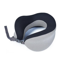 将图片加载到图库查看器,Outdoor Neck Support Pillow Headrest Travel Folding Slow Rebound Journey Trip Cushion Memory Foam Travel Pillow Neck Pillow, Ideal for Airplane Travel Comfortable Lightweight Improved Support Design Machine Washable Cover Must Have Travel Accessories