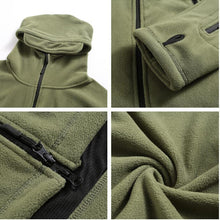 将图片加载到图库查看器,Outdoor Tactical Fleece Jacket Lightweight Uniform Soft Casual Hooded Jacket Thermal Fleece Coat Jacket With Hood Outdoor Sport Hiking Camping Clothing Training Jackets Men Thermal Warm Autumn Clothing