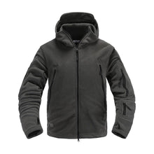 将图片加载到图库查看器,Outdoor Tactical Fleece Jacket Lightweight Uniform Soft Casual Hooded Jacket Thermal Fleece Coat Jacket With Hood Outdoor Sport Hiking Camping Clothing Training Jackets Men Thermal Warm Autumn Clothing