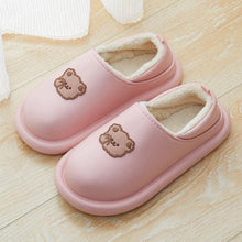 Load image into Gallery viewer, Outdoor Winter Waterproof Women Non-Slip Slippers Warm Female Plush House Slippers Indoor Flip Flops Waterproof Fuzzy Clogs Slippers Cozy Slip-On Memory Foam Fur House Slippers