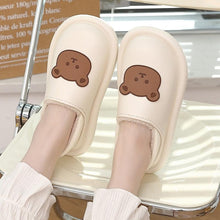 Load image into Gallery viewer, Outdoor Winter Waterproof Women Non-Slip Slippers Warm Female Plush House Slippers Indoor Flip Flops Waterproof Fuzzy Clogs Slippers Cozy Slip-On Memory Foam Fur House Slippers