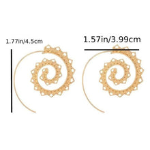 Load image into Gallery viewer, Oval Spiral Exaggerated Swirl Gear Heart Shape Earrings