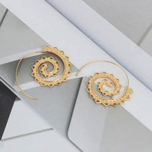 Load image into Gallery viewer, Oval Spiral Exaggerated Swirl Gear Heart Shape Earrings