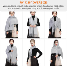 Load image into Gallery viewer, Oversize Cashmere Wool Shawl Wrap Blanket