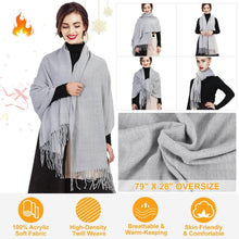 Load image into Gallery viewer, Oversize Cashmere Wool Shawl Wrap Blanket