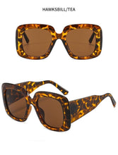 Load image into Gallery viewer, Oversized Leopard Unique & Attractive Designer Sunglasses For Women & Men Luxury Shades In Brown Square Size Sun Glasses Luxury Square Gradient Sun Glasses Shades