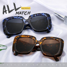 Load image into Gallery viewer, Oversized Leopard Unique & Attractive Designer Sunglasses For Women & Men Luxury Shades In Brown Square Size Sun Glasses Luxury Square Gradient Sun Glasses Shades