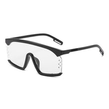 将图片加载到图库查看器,Oversized Shield Sunglasses for Women Men Square Rimless Fashion Shades Sunglasses For Women & Men Elegant Shades For Women Popular Oversized Festival Trendy Sunglasses For Men & Women