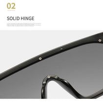 将图片加载到图库查看器,Oversized Shield Sunglasses for Women Men Square Rimless Fashion Shades Sunglasses For Women & Men Elegant Shades For Women Popular Oversized Festival Trendy Sunglasses For Men & Women