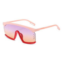 将图片加载到图库查看器,Oversized Shield Sunglasses for Women Men Square Rimless Fashion Shades Sunglasses For Women & Men Elegant Shades For Women Popular Oversized Festival Trendy Sunglasses For Men & Women