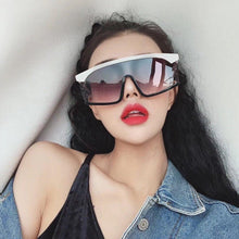 将图片加载到图库查看器,Oversized Shield Sunglasses for Women Men Square Rimless Fashion Shades Sunglasses For Women & Men Elegant Shades For Women Popular Oversized Festival Trendy Sunglasses For Men & Women